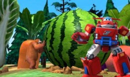 熊在吃瓜,一场自然界的悠闲午后